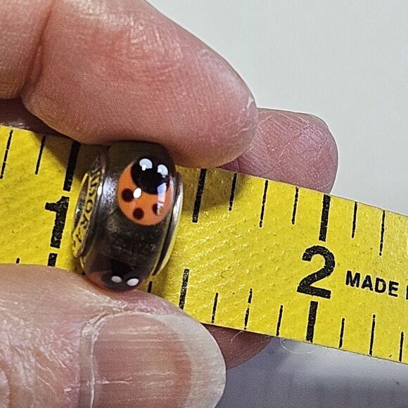 *Sale* Pandora Sterling Silver Cinnamon Ladybug Murano Charm Retired - Picture 6 of 14
